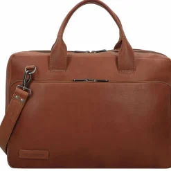 Outlet Plevier Structure Petronas Aktentasche Leder 40 cm Laptopfach cognac