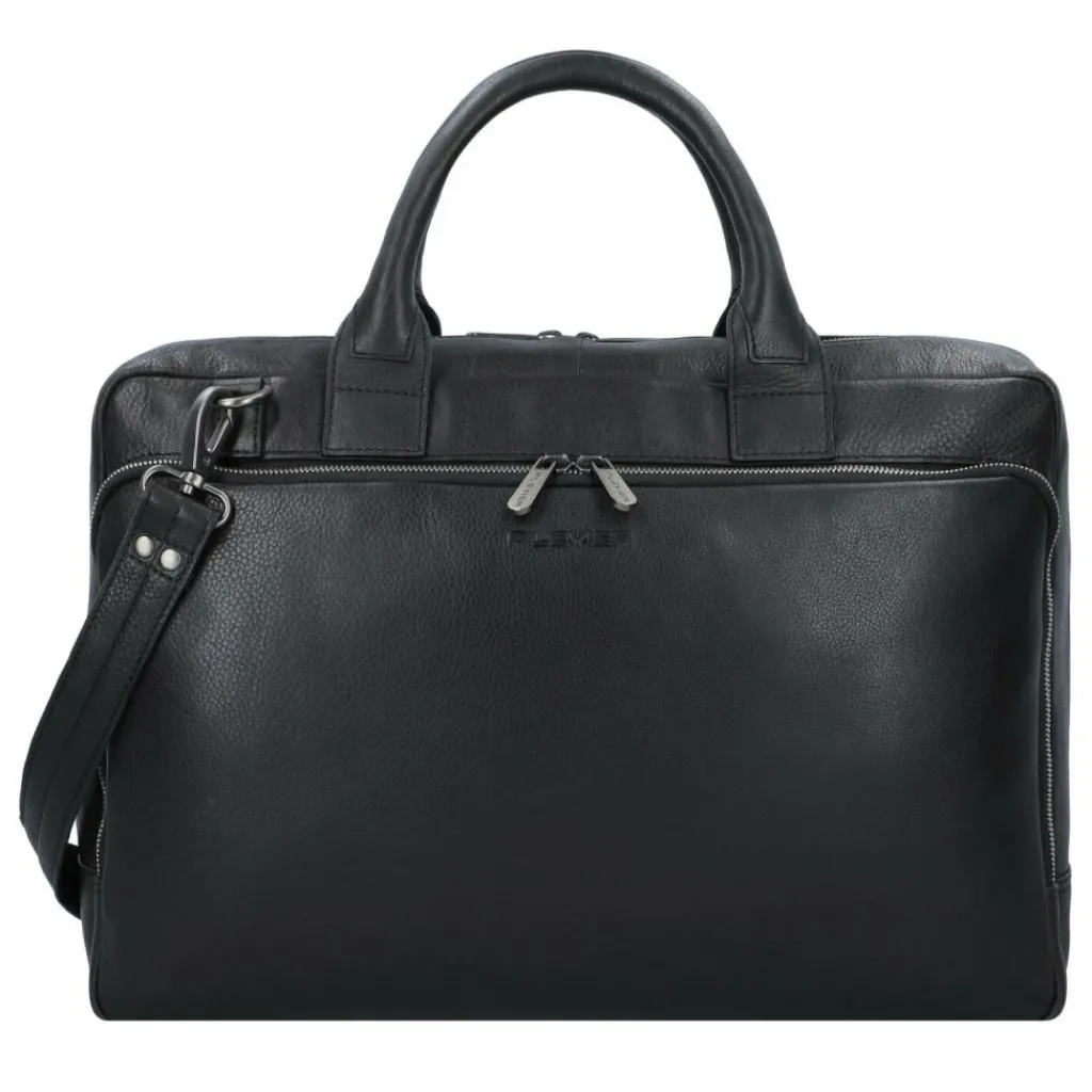 Plevier Laptoptaschen|Aktentaschen<Vintage Bill Aktentasche Leder 40 cm Laptopfach schwarz