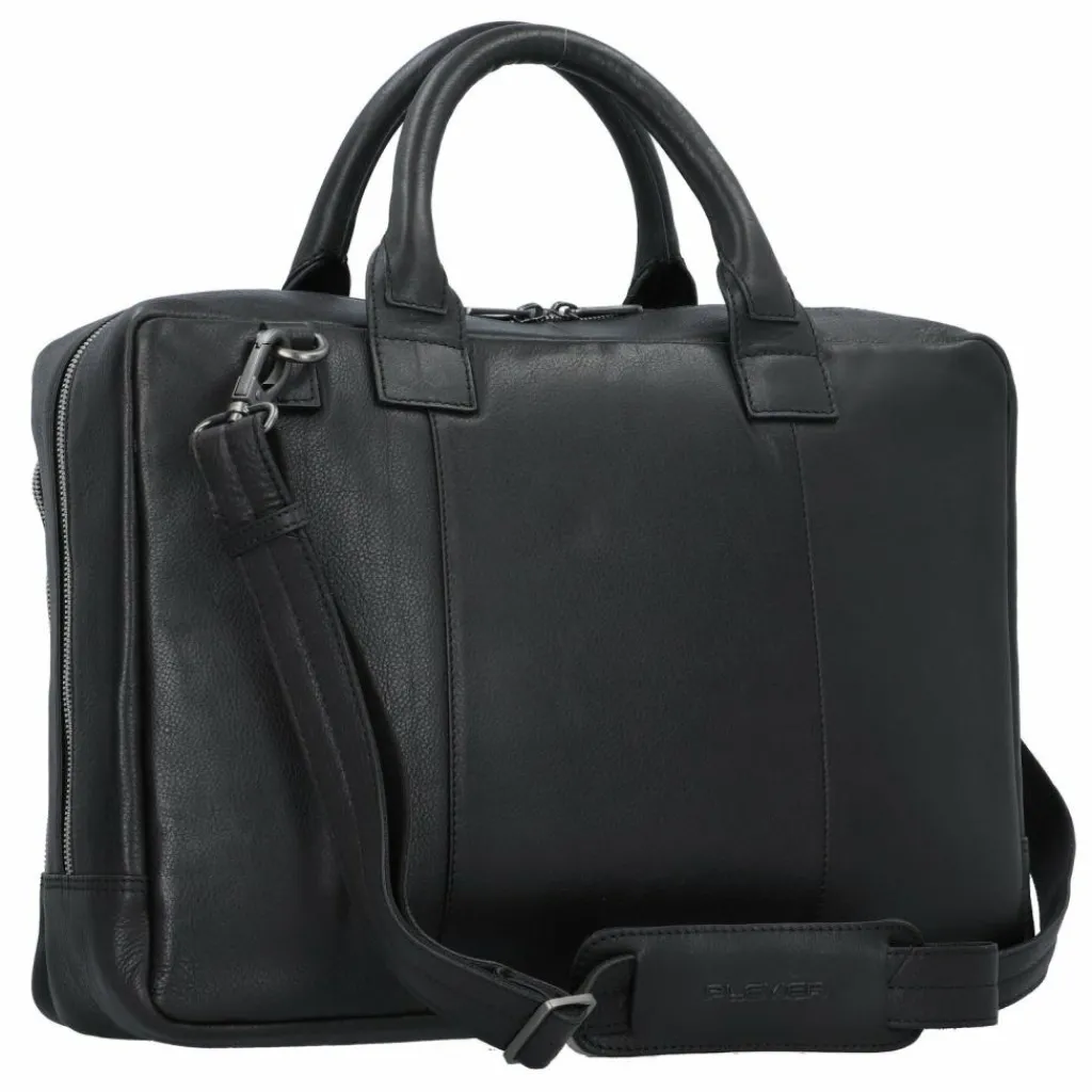 Plevier Laptoptaschen|Aktentaschen<Vintage Bill Aktentasche Leder 40 cm Laptopfach schwarz