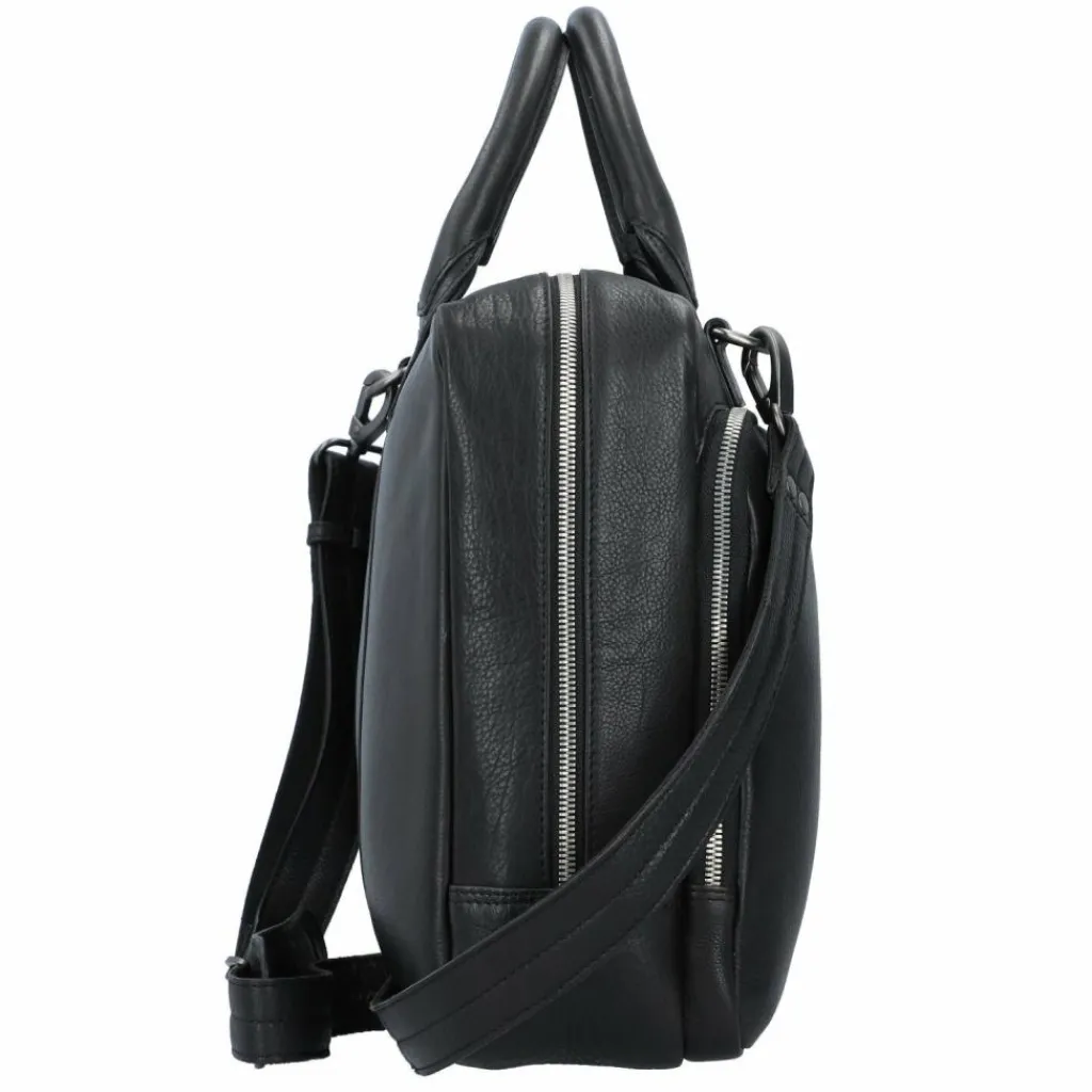 Plevier Laptoptaschen|Aktentaschen<Vintage Bill Aktentasche Leder 40 cm Laptopfach schwarz