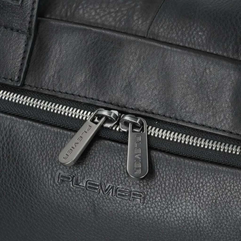 Plevier Laptoptaschen|Aktentaschen<Vintage Bill Aktentasche Leder 40 cm Laptopfach schwarz