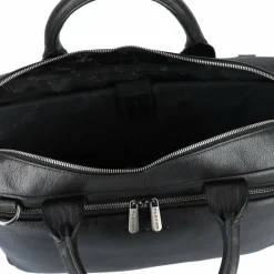 Plevier Laptoptaschen|Aktentaschen<Vintage Bill Aktentasche Leder 40 cm Laptopfach schwarz