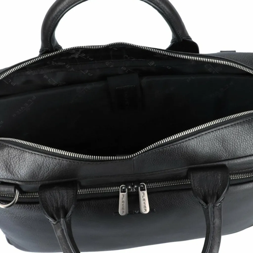 Plevier Laptoptaschen|Aktentaschen<Vintage Bill Aktentasche Leder 40 cm Laptopfach schwarz