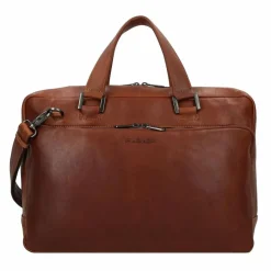 Plevier Laptoptaschen|Aktentaschen<Vintage Bill Aktentasche Leder 40 cm Laptopfach cognac