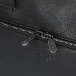 Online Plevier Vintage Larry Aktentasche Leder 40 cm Laptopfach schwarz