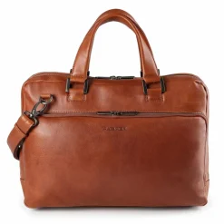 Plevier Laptoptaschen|Aktentaschen<Vintage Larry Aktentasche Leder 40 cm Laptopfach cognac