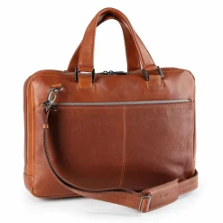 Plevier Laptoptaschen|Aktentaschen<Vintage Larry Aktentasche Leder 40 cm Laptopfach cognac