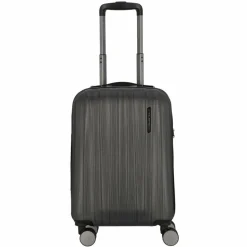 Sale Polestream Moonrock 4 Rollen Kabinentrolley 55 cm mit Dehnfalte black brushed