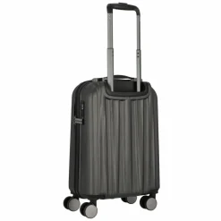 Sale Polestream Moonrock 4 Rollen Kabinentrolley 55 cm mit Dehnfalte black brushed