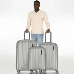 Polestream Moonrock 4 Rollen Kofferset 3-teilig mit Dehnfalte