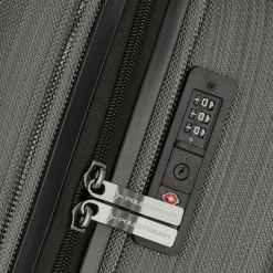 Polestream Hartgepäck|4-Rollen Koffer<Moonrock 4 Rollen Trolley 69 cm mit Dehnfalte black brushed