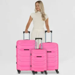 Polestream Koffersets Als Hartgepäck|Koffersets 3-Teilig<Strz by Asteroid 4 Rollen Kofferset 3-teilig mit Dehnfalte intense magenta