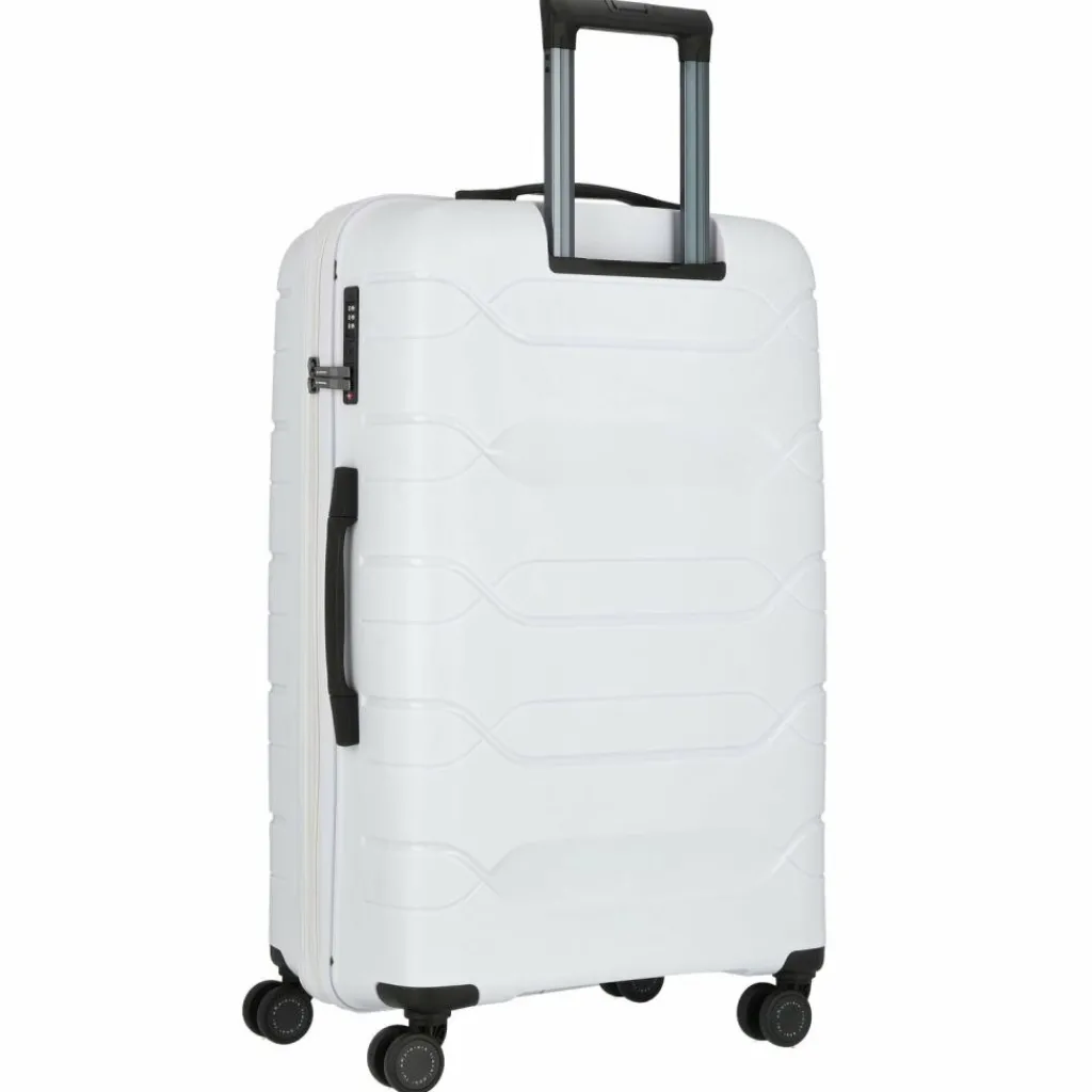 Polestream Hartgepäck|4-Rollen Koffer<Strz by Asteroid 4 Rollen Trolley L 74 cm mit Dehnfalte pearl white