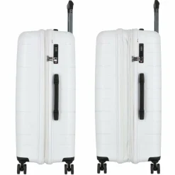 Polestream Hartgepäck|4-Rollen Koffer<Strz by Asteroid 4 Rollen Trolley L 74 cm mit Dehnfalte pearl white