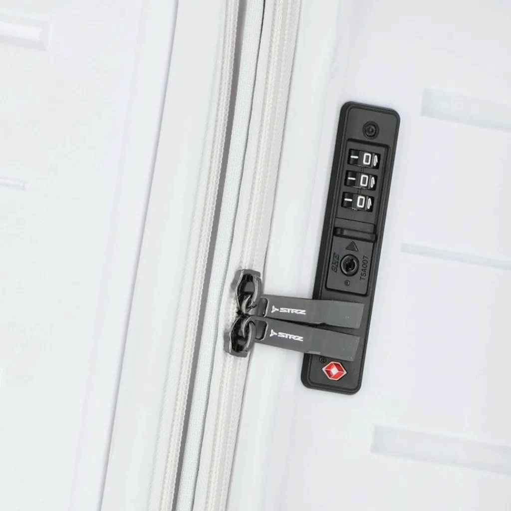 Polestream Hartgepäck|4-Rollen Koffer<Strz by Asteroid 4 Rollen Trolley L 74 cm mit Dehnfalte pearl white