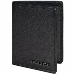 Best Police Geldbörse RFID Leder 9,5 cm ausklappbar black