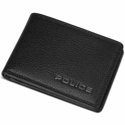 Police Herrengeldbörsen Querformat<Geldbörse RFID Schutz Leder 10.5 cm black