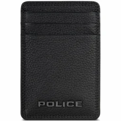 Police Kreditkartenetui RFID Schutz Leder 7 cm black