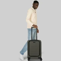 Sale Police London 4 Rollen Kabinentrolley 55 cm Laptopfach mit Dehnfalte cool olive