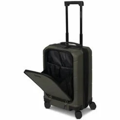 Sale Police London 4 Rollen Kabinentrolley 55 cm Laptopfach mit Dehnfalte cool olive