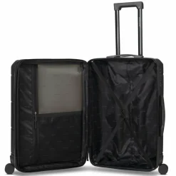 Outlet Police London 4 Rollen Kofferset 3-teilig mit Dehnfalte deep black