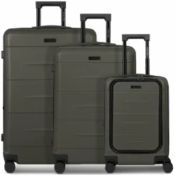 Police London 4 Rollen Kofferset 3-teilig mit Dehnfalte