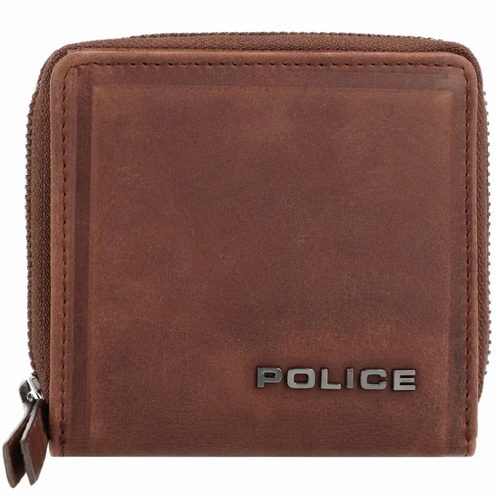 Police Damengeldbörsen Querformat<PT16-10368 Geldbörse Leder 12 cm brown