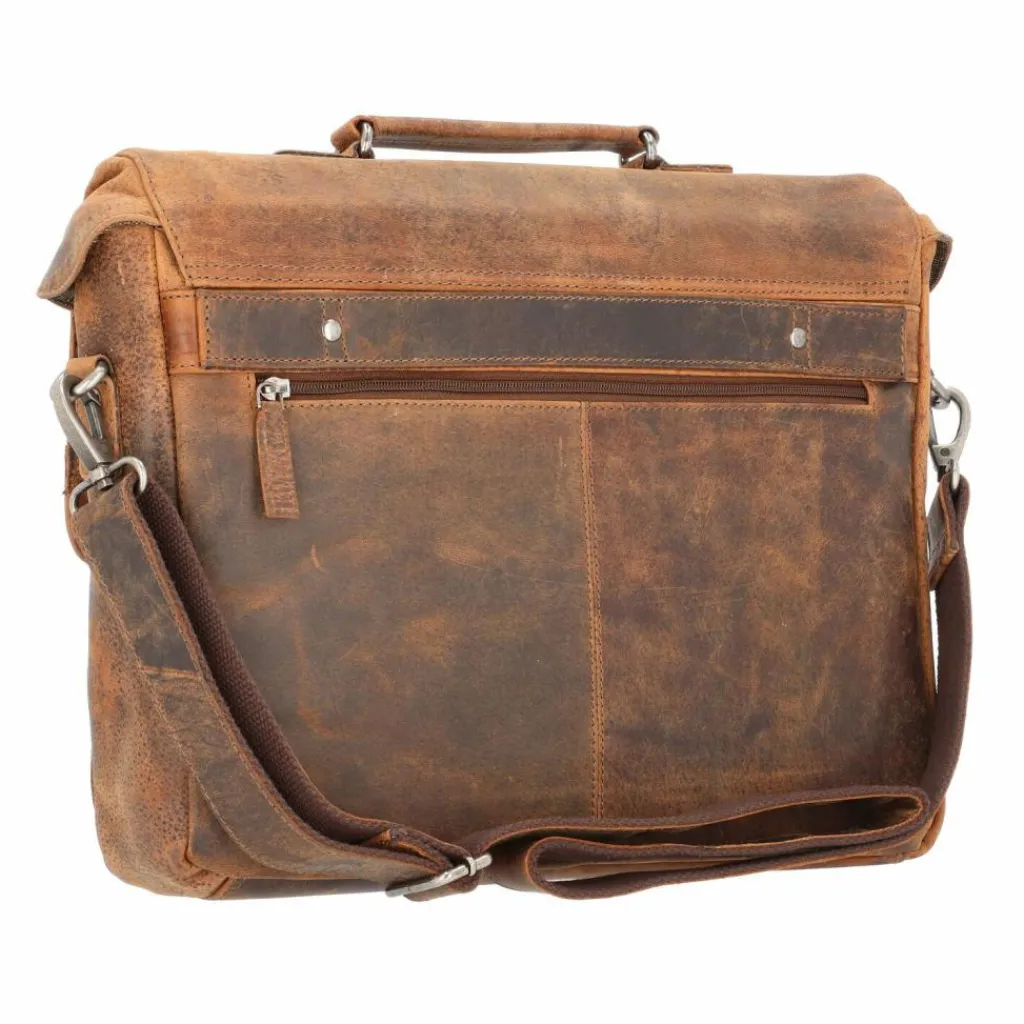 Discount Pride and Soul Aktentasche Leder 37 cm Laptopfach braun