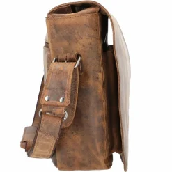 Pride and Soul Umhängetaschen<Ben Umhängetasche Leder 33 cm Laptopfach braun