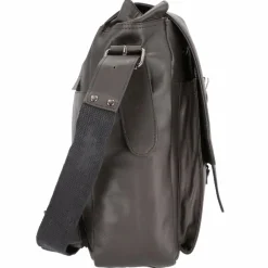 New Pride and Soul Neo Messenger Tasche Leder 33 cm Laptopfach dunkelbraun