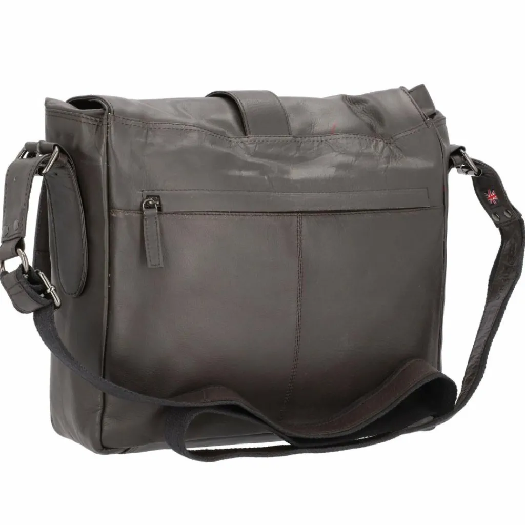 New Pride and Soul Neo Messenger Tasche Leder 33 cm Laptopfach dunkelbraun