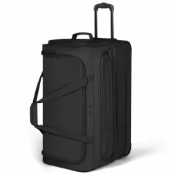 Best Redolz Duffle Essentials 2-Rollen Reisetasche 70 cm L mit Dehnfalte black
