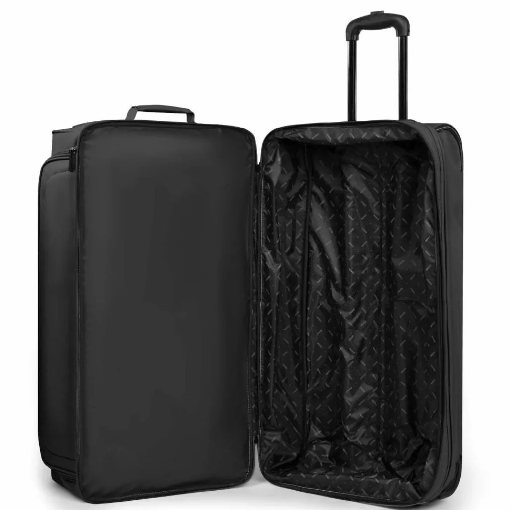 Best Redolz Duffle Essentials 2-Rollen Reisetasche 70 cm L mit Dehnfalte black