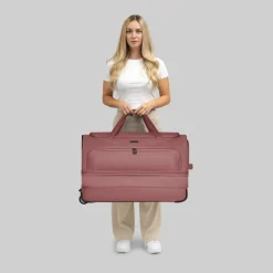 Redolz Duffle Essentials 2-Rollen Reisetasche 70 cm L mit Dehnfalte rose