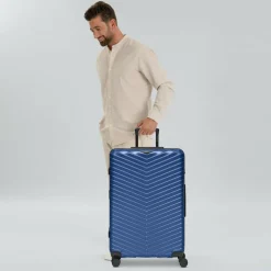 Redolz Essentials 18 4 Rollen Trolley 76 cm mit Dehnfalte metallic-blue shiny