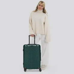 Redolz Essentials 18 4 Rollen Trolley 66 cm mit Dehnfalte Metallic-Green Shiny