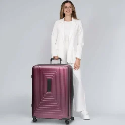 Best Redolz Essentials 14 4 Rollen Trolley L 77 cm mit Dehnfalte aubergine metallic