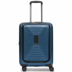 Redolz Hartgepäck Kabinengepäck|4-Rollen Kabinentrolleys<Essentials 14 4 Rollen Kabinentrolley S 55 cm Laptopfach mit Dehnfalte dark blue metallic