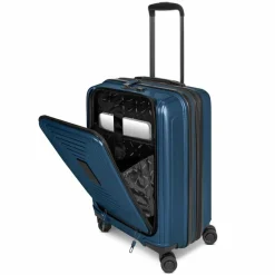 Redolz Hartgepäck Kabinengepäck|4-Rollen Kabinentrolleys<Essentials 14 4 Rollen Kabinentrolley S 55 cm Laptopfach mit Dehnfalte dark blue metallic
