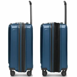 Redolz Hartgepäck Kabinengepäck|4-Rollen Kabinentrolleys<Essentials 14 4 Rollen Kabinentrolley S 55 cm Laptopfach mit Dehnfalte dark blue metallic