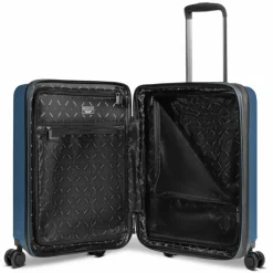 Redolz Hartgepäck Kabinengepäck|4-Rollen Kabinentrolleys<Essentials 14 4 Rollen Kabinentrolley S 55 cm Laptopfach mit Dehnfalte dark blue metallic