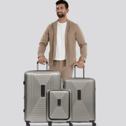 Redolz Koffersets Als Hartgepäck|Koffersets 3-Teilig<Essentials 14 4 Rollen Kofferset 3-teilig mit Dehnfalte coffee grey metallic