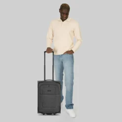 Redolz Weichgepäck Kabinengepäck|2-Rollen Kabinentrolleys<Essentials 12 2 Rollen Kabinentrolley S 55 cm mit Dehnfalte black