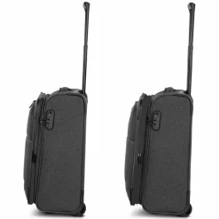 Redolz Weichgepäck Kabinengepäck|2-Rollen Kabinentrolleys<Essentials 12 2 Rollen Kabinentrolley S 55 cm mit Dehnfalte black