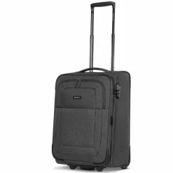 Redolz Weichgepäck Kabinengepäck|2-Rollen Kabinentrolleys<Essentials 12 2 Rollen Kabinentrolley S 55 cm mit Dehnfalte black
