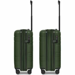 New Redolz Essentials 11 4 Rollen Kabinentrolley 55 cm mit Dehnfalte olive