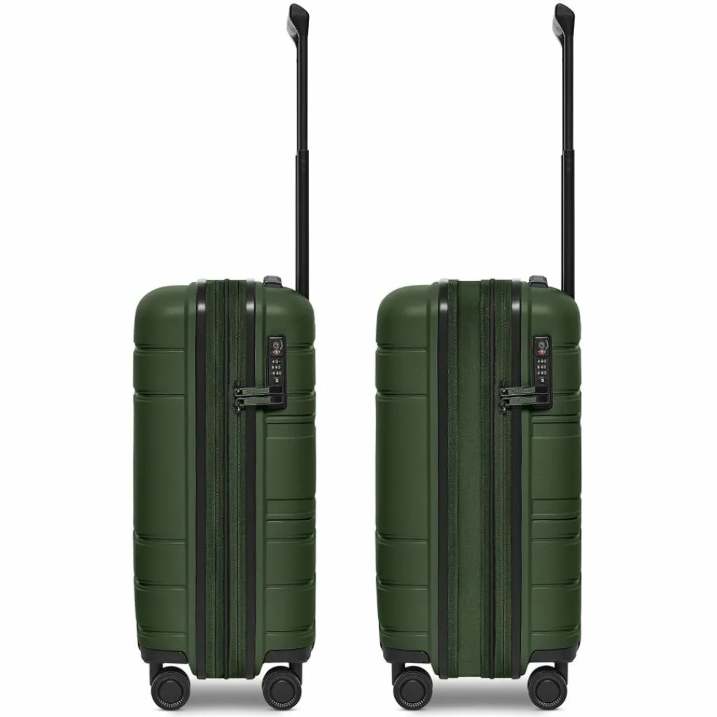 New Redolz Essentials 11 4 Rollen Kabinentrolley 55 cm mit Dehnfalte olive