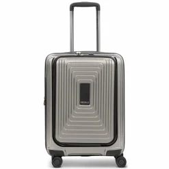 Redolz Hartgepäck Kabinengepäck|4-Rollen Kabinentrolleys<Essentials 14 4 Rollen Kabinentrolley S 55 cm Laptopfach mit Dehnfalte coffee grey metallic