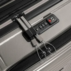 Redolz Hartgepäck Kabinengepäck|4-Rollen Kabinentrolleys<Essentials 14 4 Rollen Kabinentrolley S 55 cm Laptopfach mit Dehnfalte coffee grey metallic