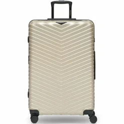 Redolz Hartgepäck|4-Rollen Koffer<Essentials 18 4 Rollen Trolley 76 cm mit Dehnfalte metallic-greige shiny